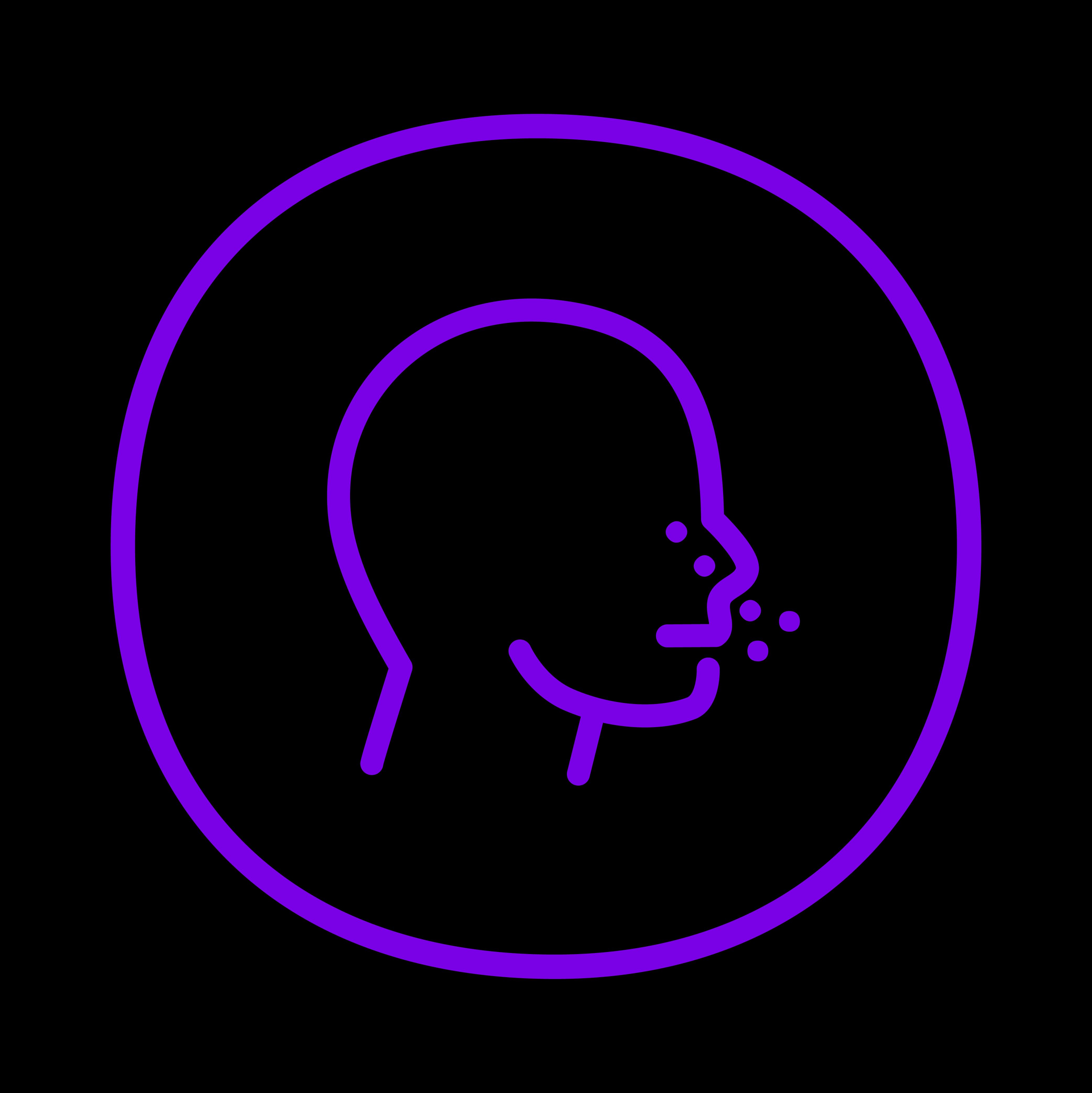 Icono persona con alergia