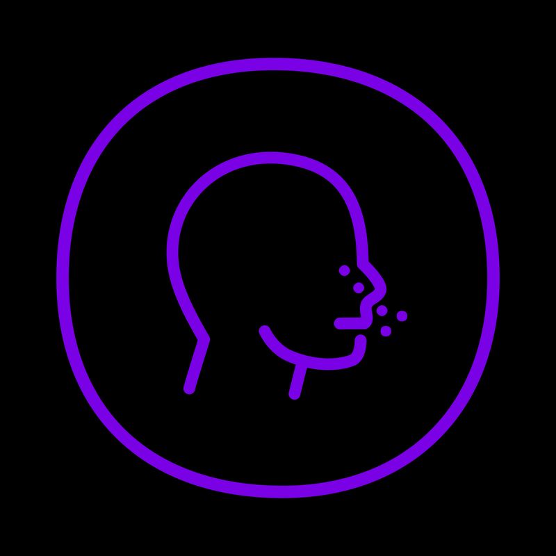 Icono persona con alergia