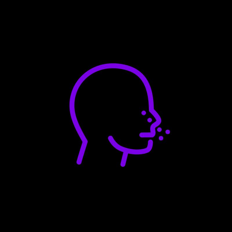 Icono persona con alergia