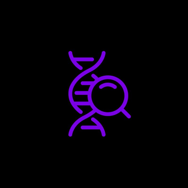 Icono morado de ADN