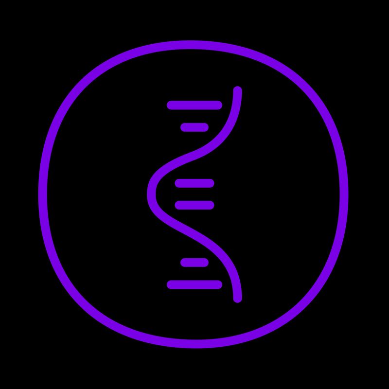 Icono morado de ADN