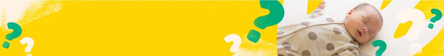 Hero banner featuring the title alongside an image of a sleeping baby