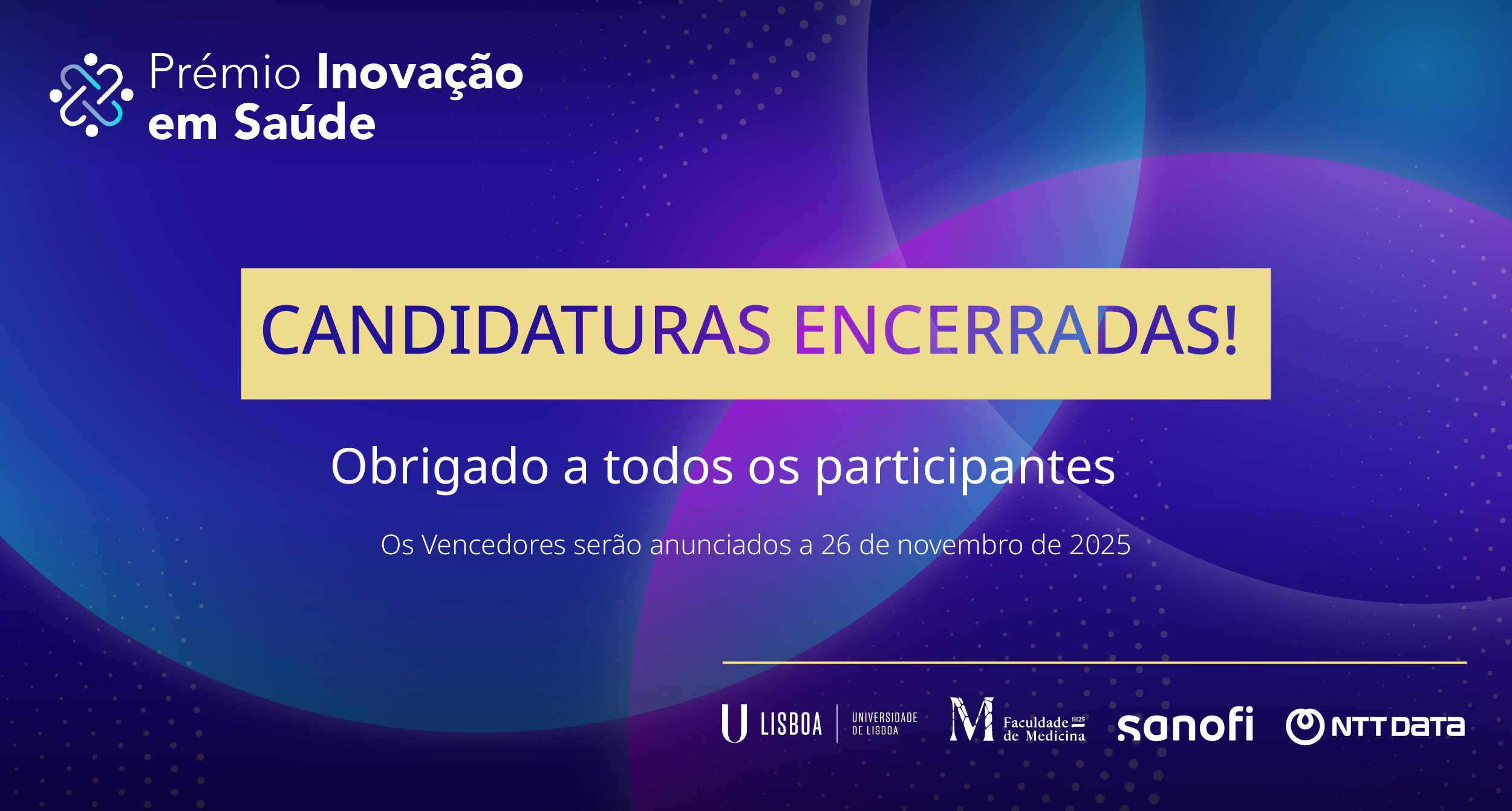 Um fundo azul e roxo com tipografia a branco.