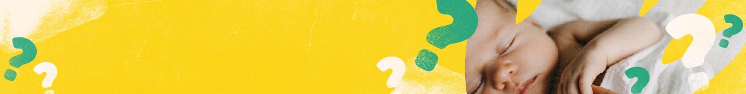 Banner de un bebé durmiendo profundamente tapado con una sábana blanca que le llega al pecho.