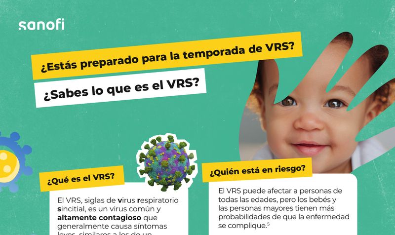 Imagen de un folleto dirigido a padres con conceptos clave sobre el VRS.