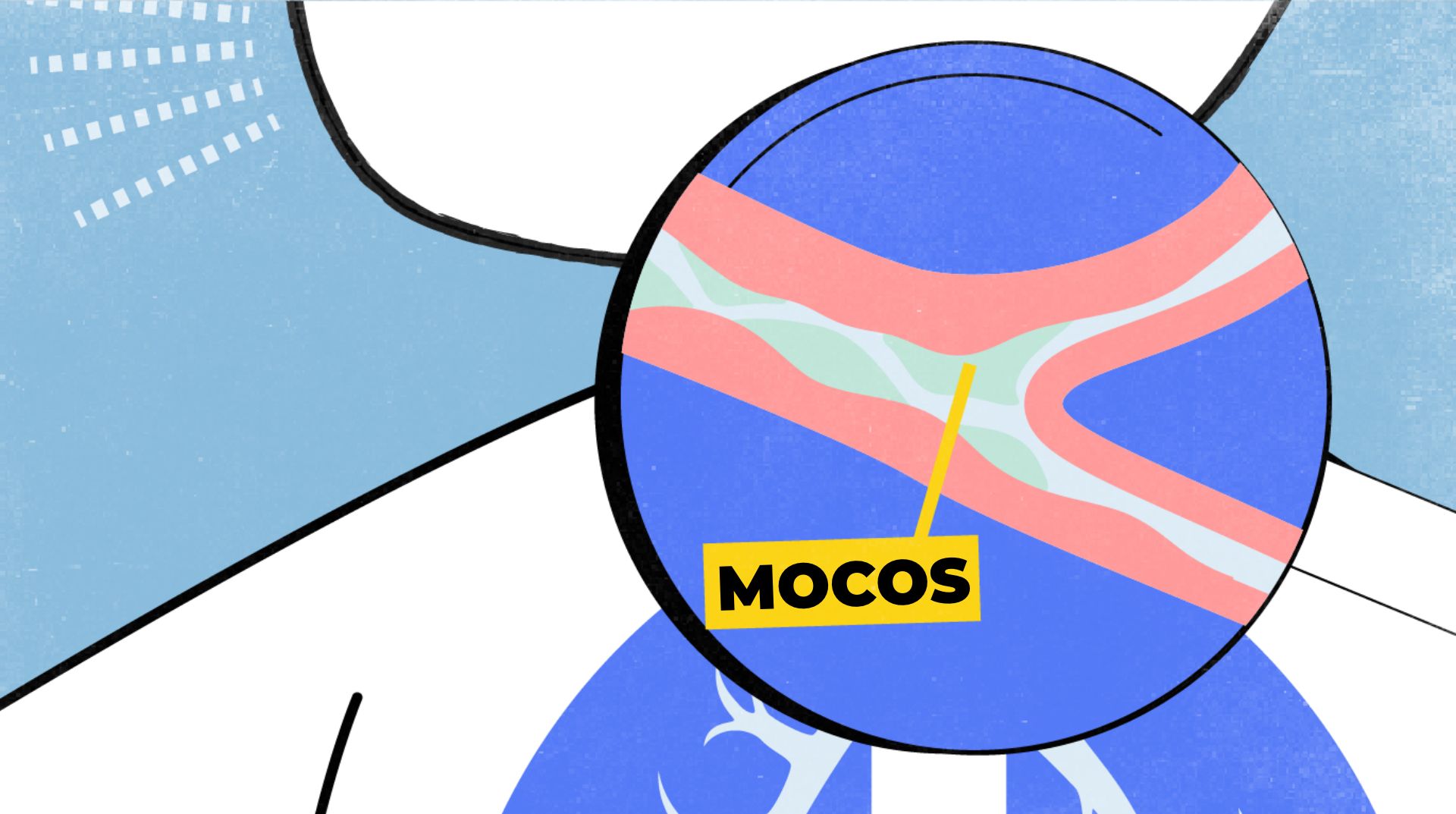Imagen que muestra la acumulación de moco en las vías respiratorias y el bebé tosiendo. 