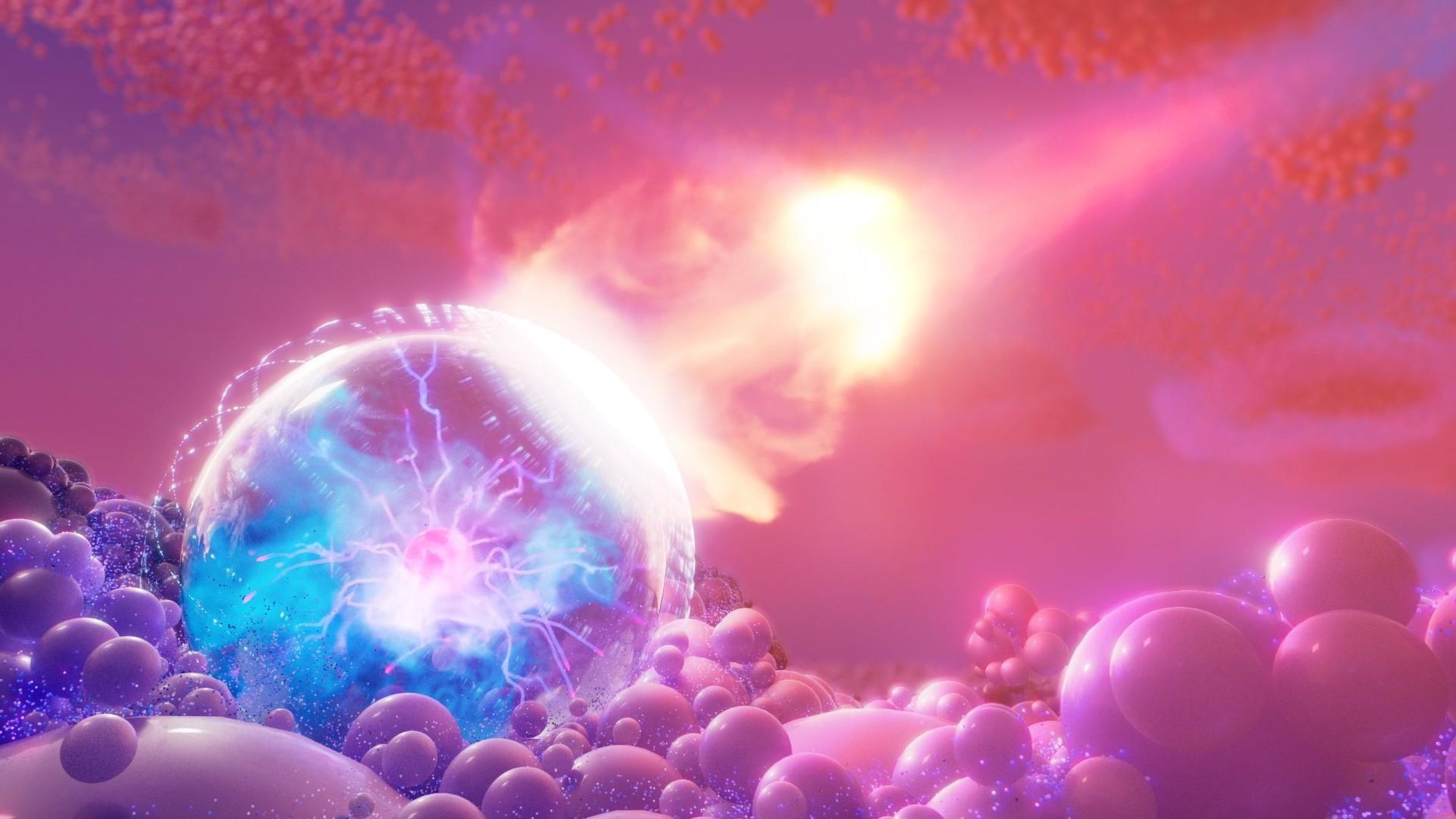 Illustration of a pancreatic beta cell under immune attack in Type 1 Diabetes