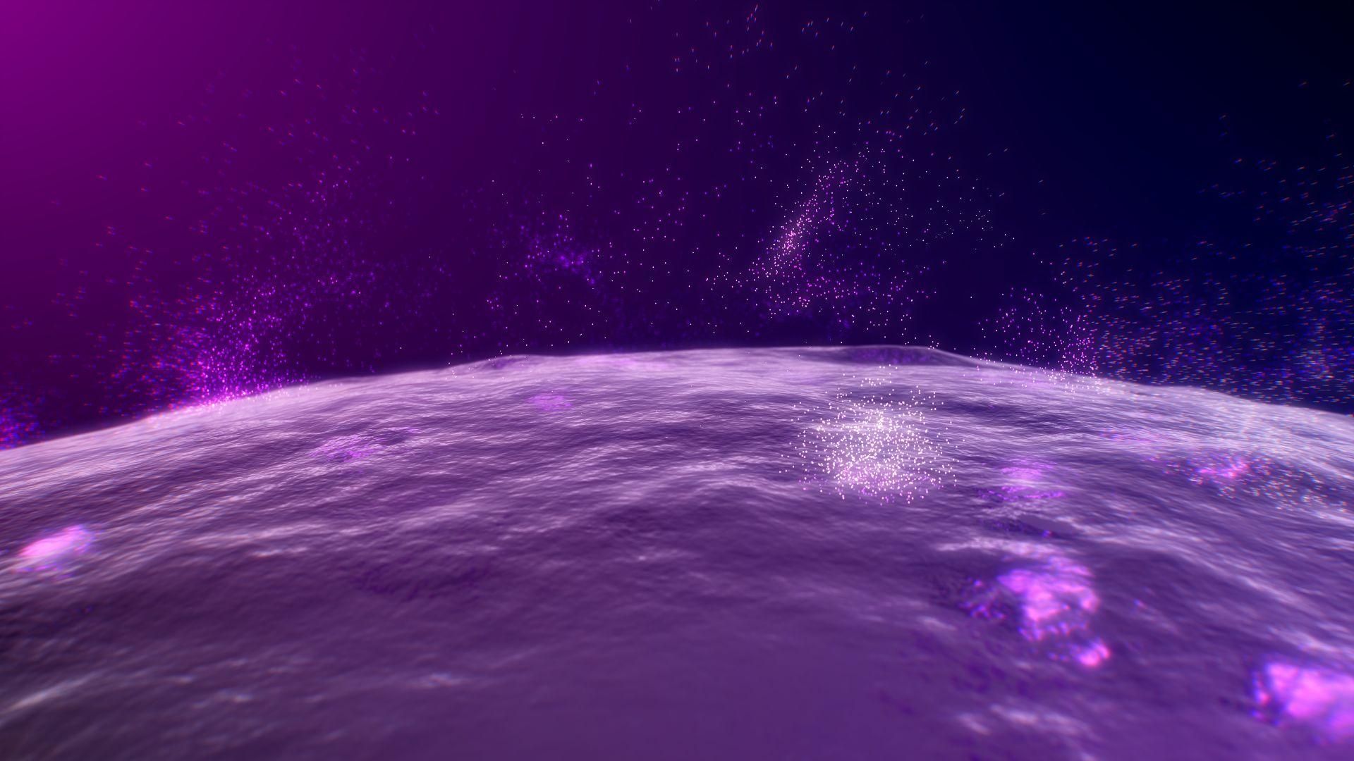 Des cytokines sous forme de particules lumineuses émettant des signaux à la surface d'une cellule.