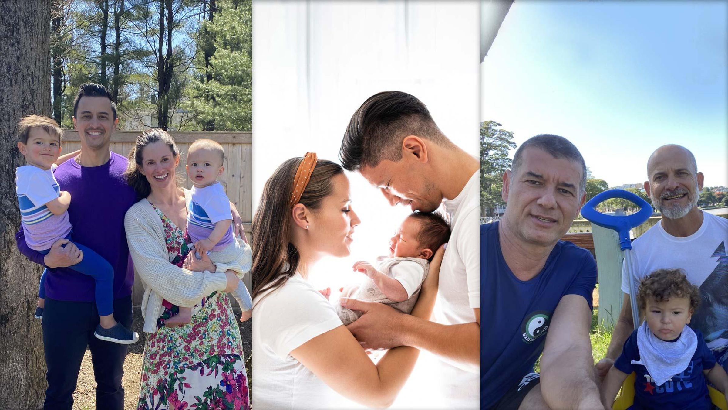 Michael Damiano (left), Head of Rare Disease and Rare Blood Disorders for UKIE | Anthony Swartbooi (middle), Trade Marketing Specialist, South Africa | Webster Baroni (in blue, right picture), Project Manager, Sanofi Brazil, with their families.