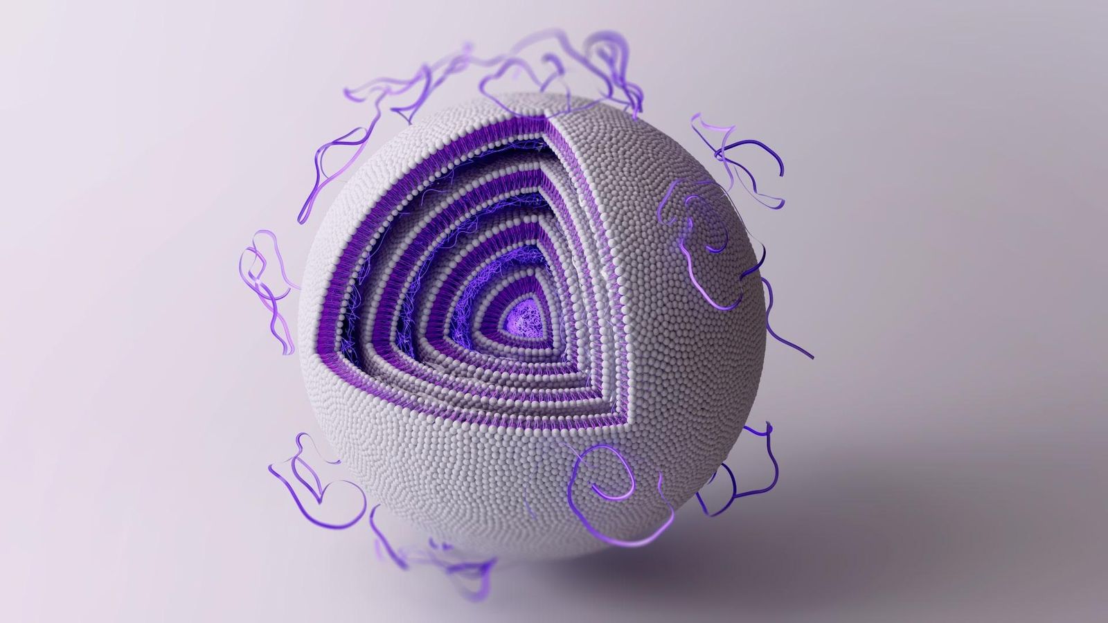 Illustration 3D d'une Nano Particule Lipidique