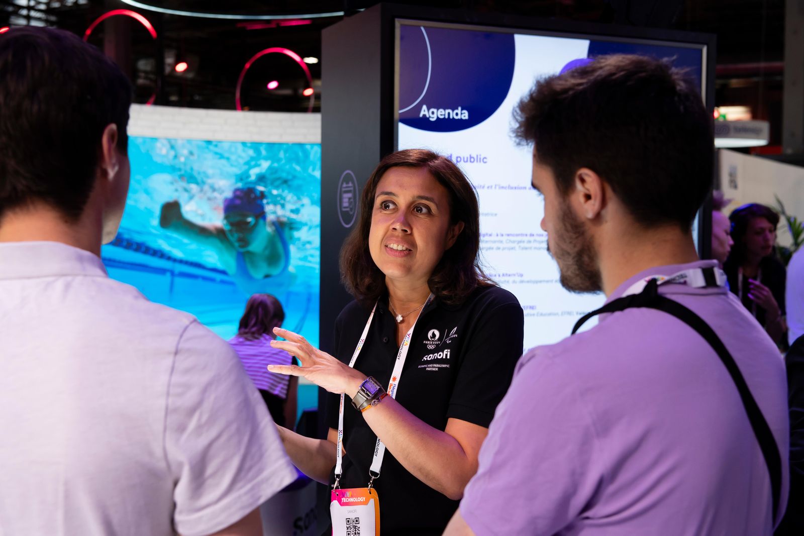 Sophie Billaudé, Head of Talent Acquisition for Digital, connecting with prospective talent at VivaTech 2023 ©Benoit Rajaut 