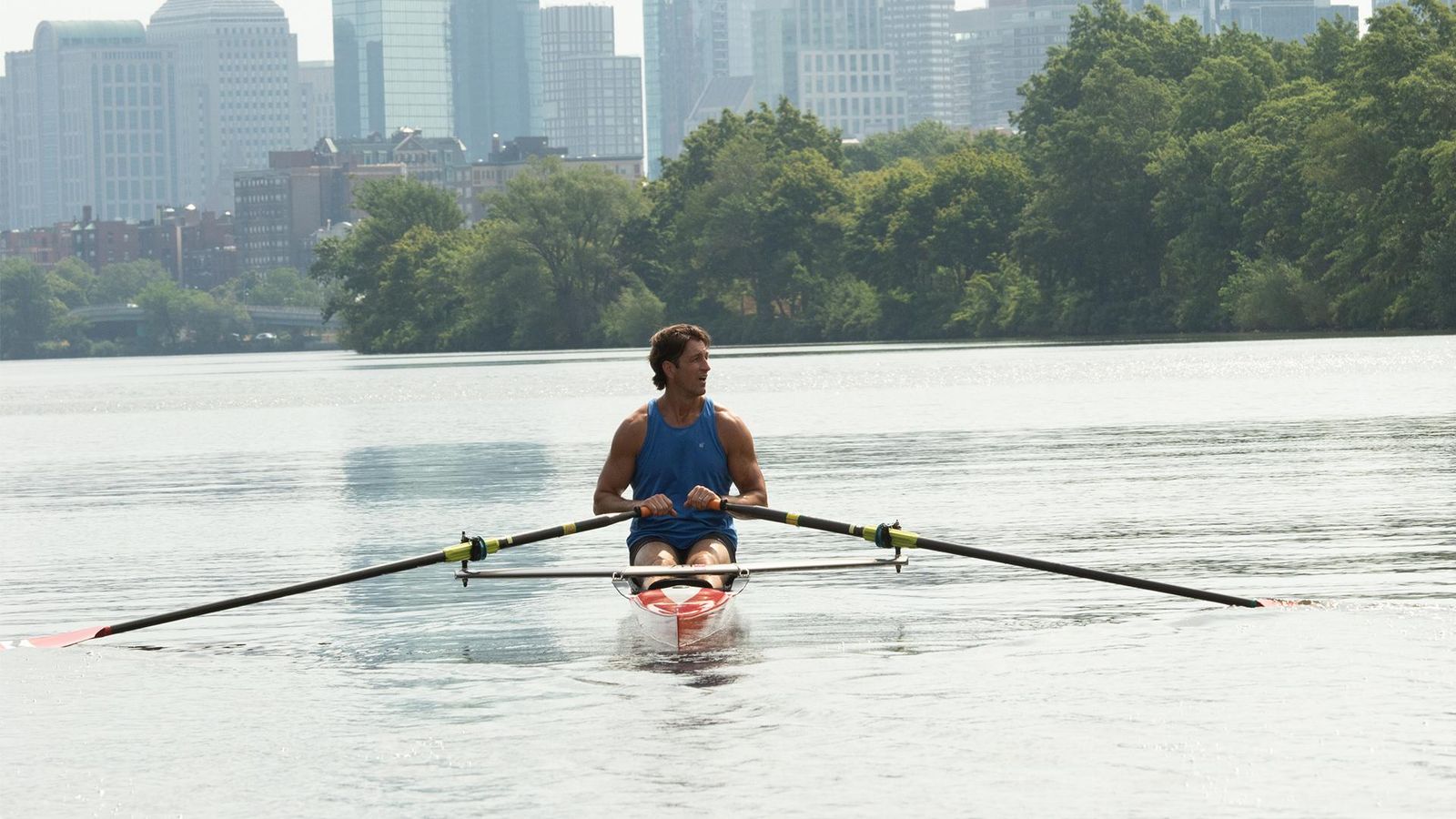 Chris Liwski, Lawyer, Cambridge, US, rowing on the River Charles