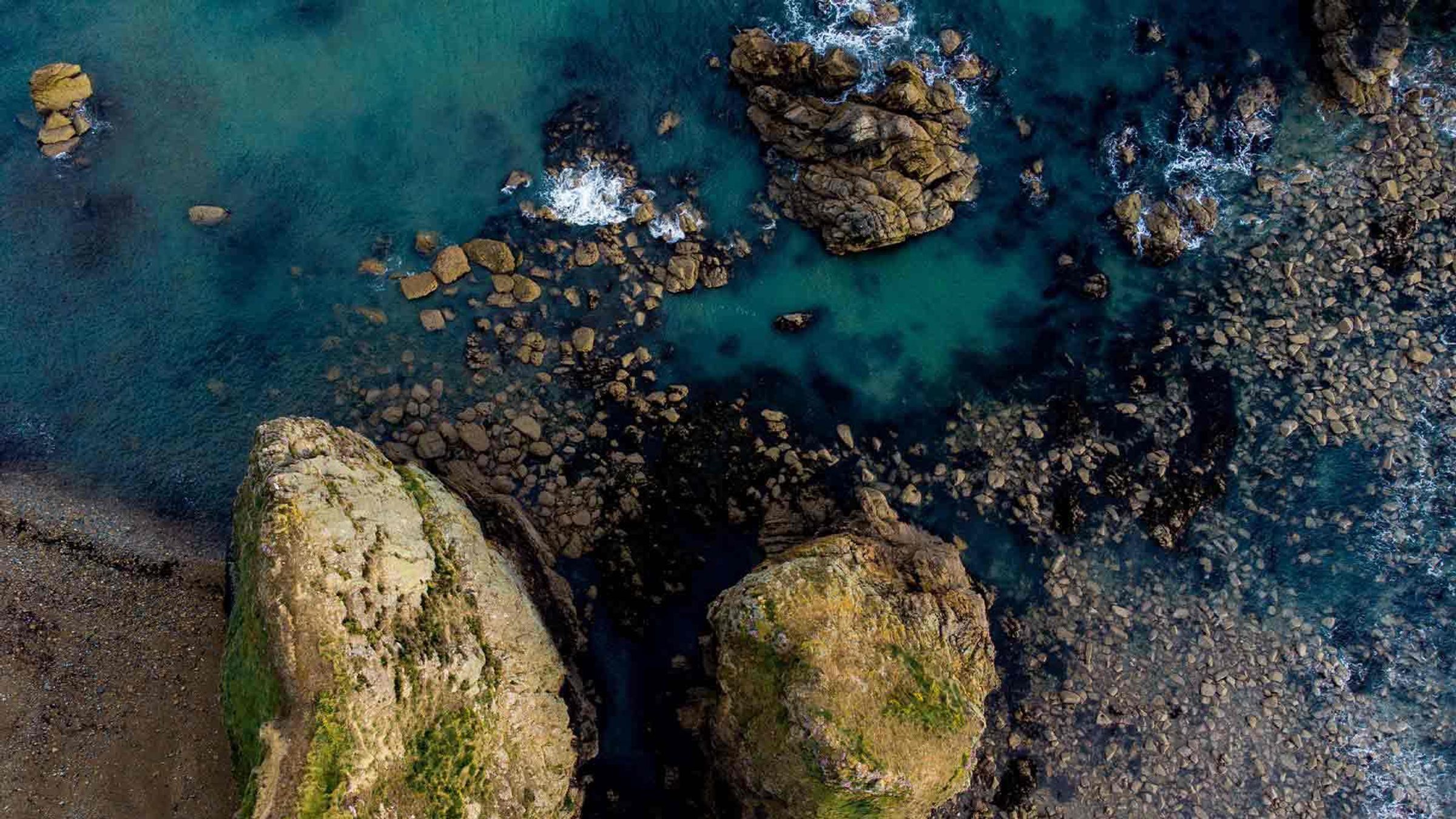 Paysage autour de la plage d'Annestown, Waterford, Irlande