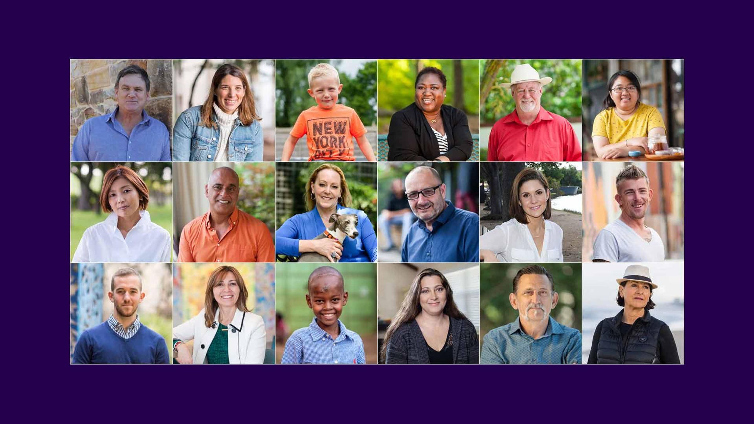 L-R: Ingo, Pompe disease, Australia - Amit, Asthma, Israel - Alfie, Acid sphingomyelinase deficiency, United Kingdom - Danielle, multiple myeloma, US - Ron, cutaneous squamous cell carcinoma, US - Hsieh, Fabry disease, Taiwan - Miwako, atopic dermatitis, Japan - Jeff, asthma, Canada - Elizabeth, atopic dermatitis, US - Dave, multiple sclerosis, United Kingdom - Cassie, multiple sclerosis, Australia - JJ, ASMD patient, USA - Dov, multiple sclerosis, Israel - Jenny, Acquired thrombotic thrombocytopenic purpura, US - Stephan, Hemophilia, Kenya - Jodie, Cold Agglutinin Disease, USA - Brad, Cold agglutinin disease, Canada - Schlomit, multiple myeloma, Israel