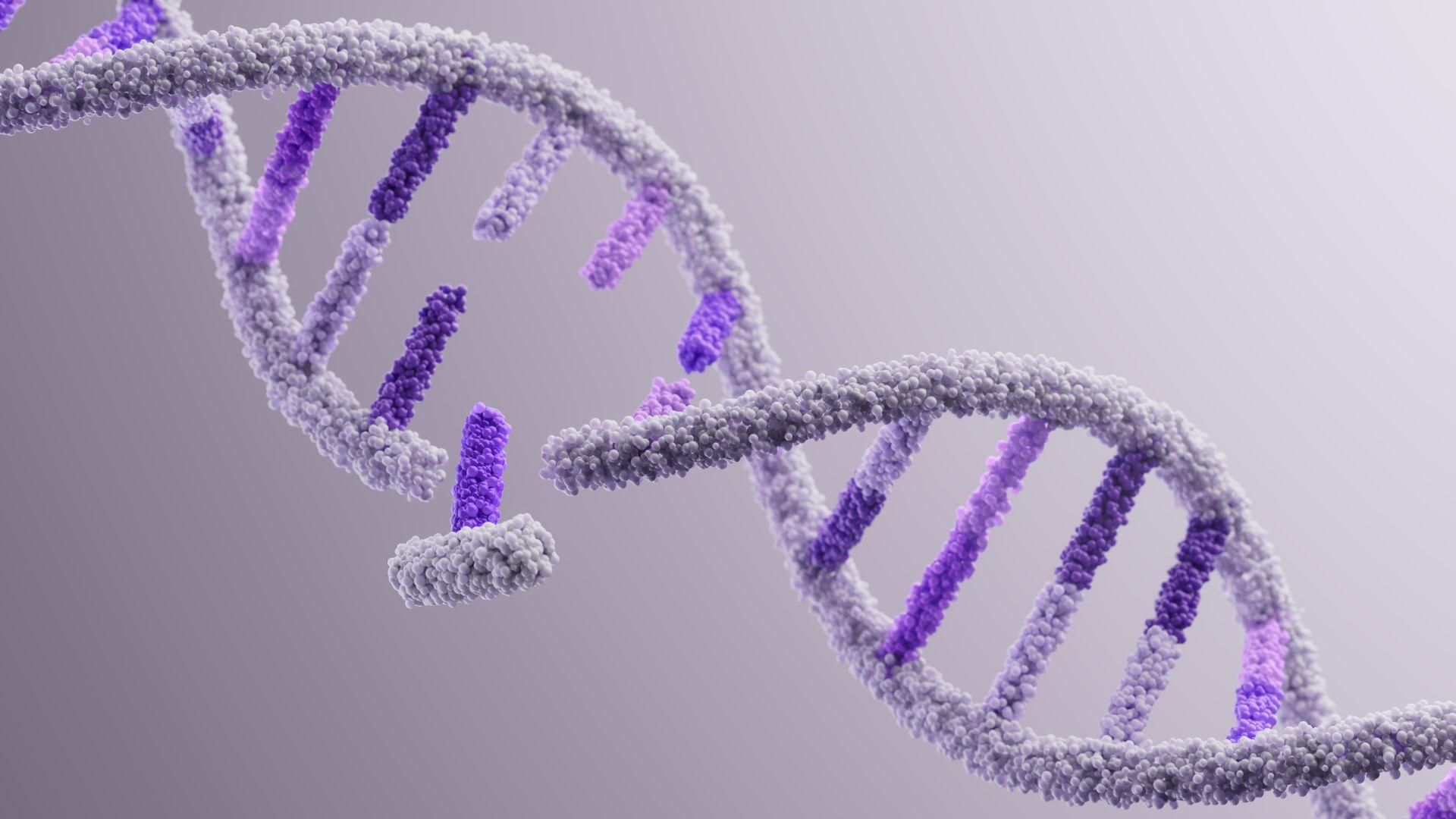Illustration depicting genomic medicine in 3D