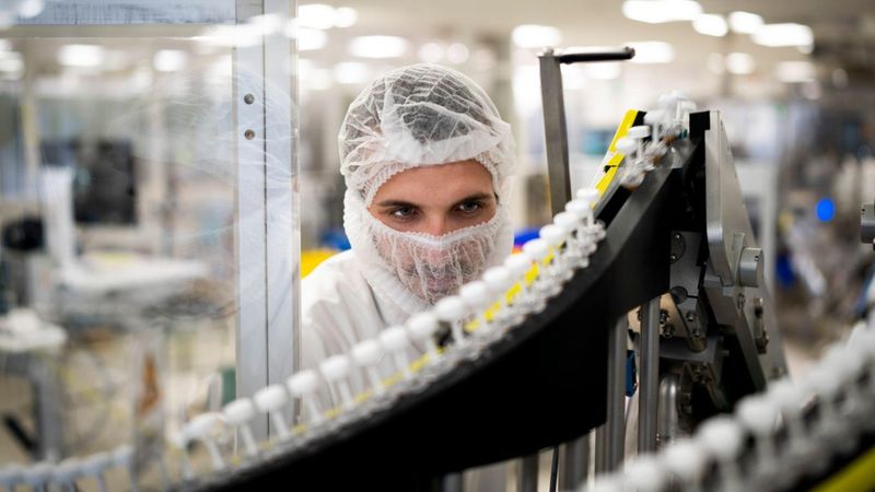 Sanofi maintenance technician at Le Trait, France, ensuring precision and safety in a high-tech manufacturing environment.